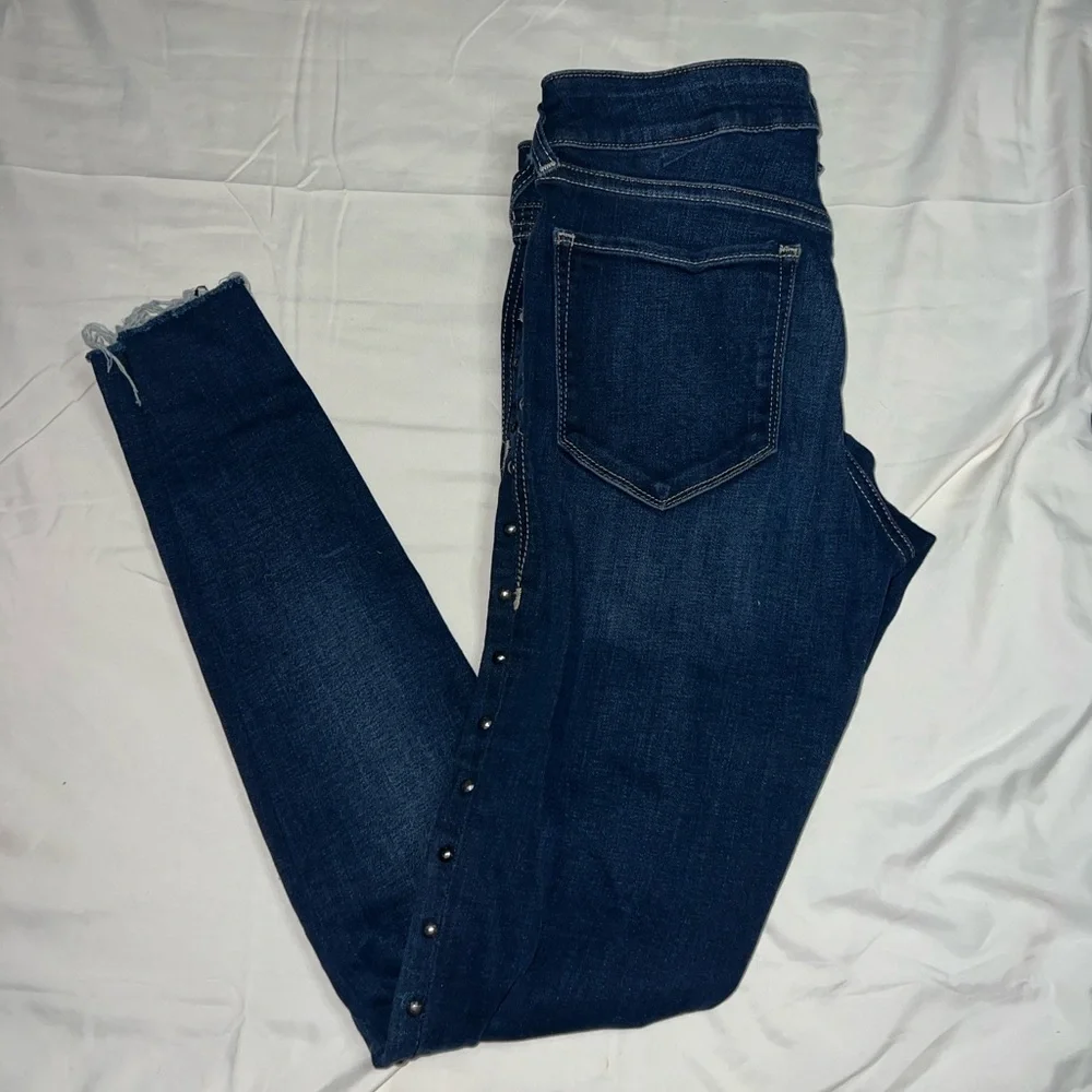 Ariat Women's Blue Studded Skinny Jeans - Picture 2 of 3